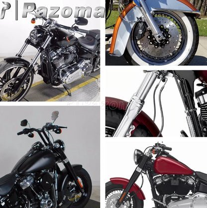 Motorcycle Hydraulic Banjo Braided Line Steel Brake Hose Cable For Harley Softail Slim Breakout Deluxe Street Bob Fat Boy 18-23