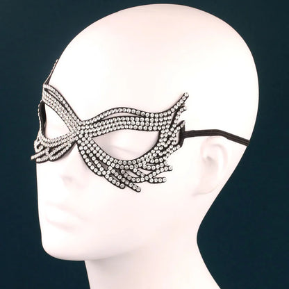 Halloween dance half face mask with holiday party new party accessories with rhinestones