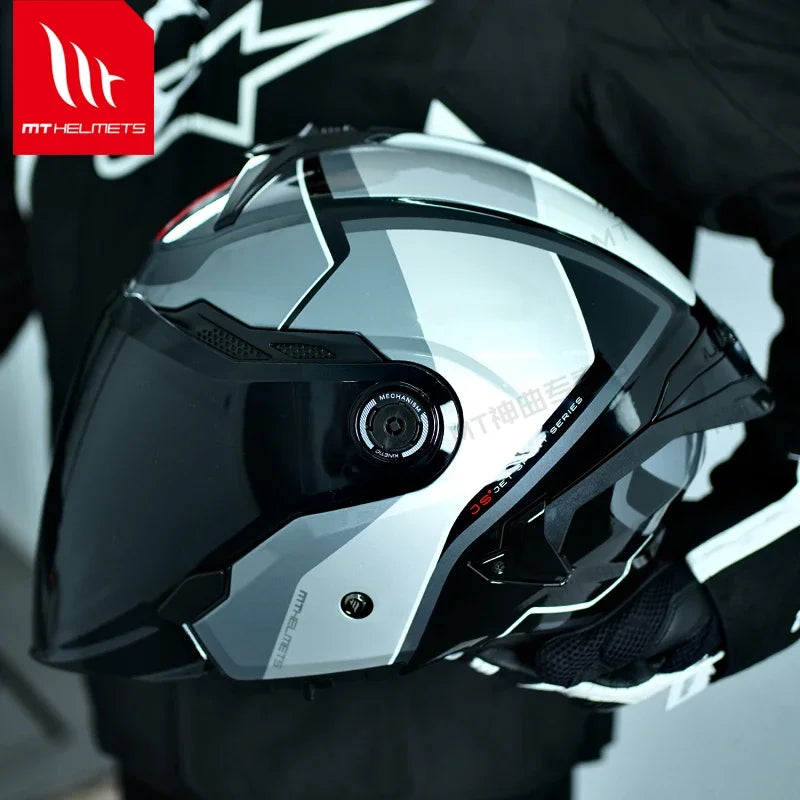 Spain MT Motorcycle Helmet ECE DOT Certification Half Helmet Men Capacete Cascos Para Moto 3/4 Open Face Casco Electric Motobike