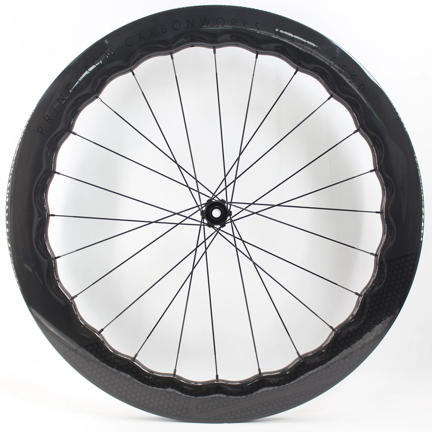 New 700C 65mm wave Road Bike UD Full Carbon Fibre Bicycle Thru Axle Center lock Disc brake Wheelset clincher tubeless rims 25mm