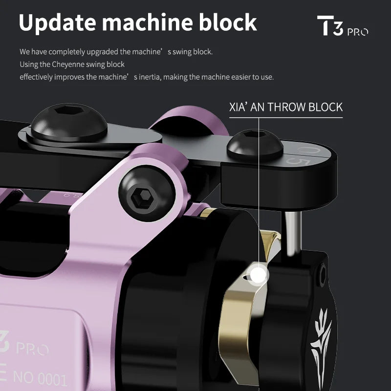 POPEIRONS Brand T3Pro Rotary Tattoo machine Adjustable Stroke 2225 Powerful Motor tattoo gun