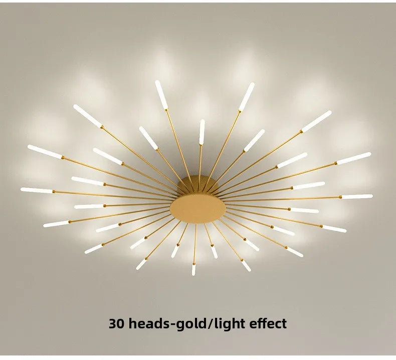 Nordic Ceiling Lighting for Living Room Bedroom Kitchen Led Ceiling Light Fixture Indoor Home Firework Decor Ceiling Lights