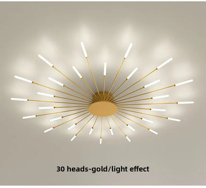 Nordic Ceiling Lighting for Living Room Bedroom Kitchen Led Ceiling Light Fixture Indoor Home Firework Decor Ceiling Lights