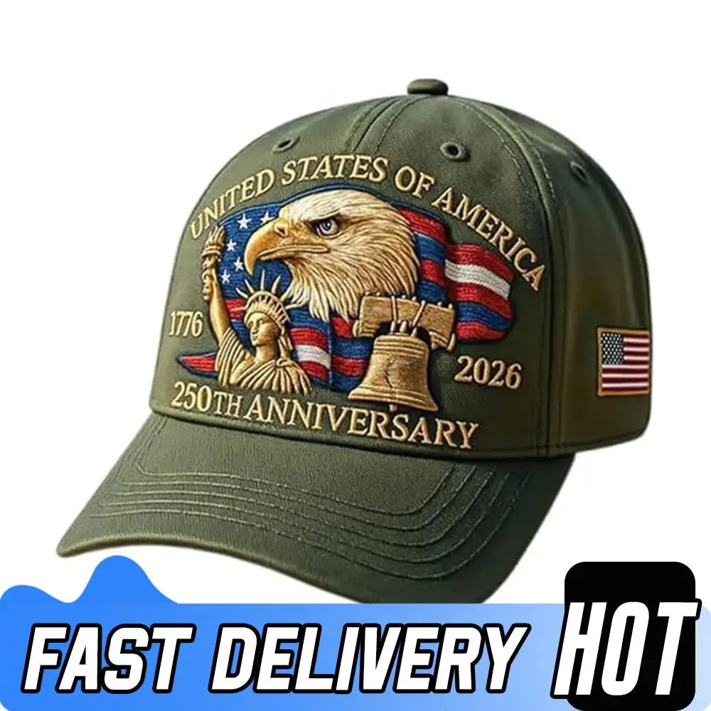 Men Women Baseball Caps US 250th Anniversary Cap Adjustable Retro Washed Patriotic Cap US 250th Anniversary Sports Trucker Hat