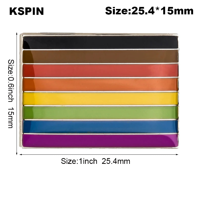 10pcs a lot Philadelphia Pride Badges LGBT Pin Metal Rainbow Badge Pins Gay Pride Lapel Pinback