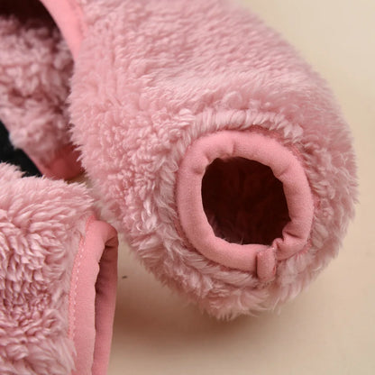 Soft Fleece Dog Clothes Winter Four Legs Covered Plush Pet Coat D-Ring Zipper Puppy Jacket Autumn Overall For Small Middle Dog