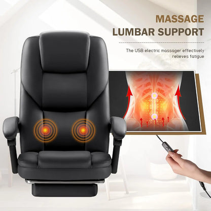 Executive Office Chair with Foot Rest Big and Tall Office Chair Ergonomic Home Office Desk Chairs Reclining High, Customized
