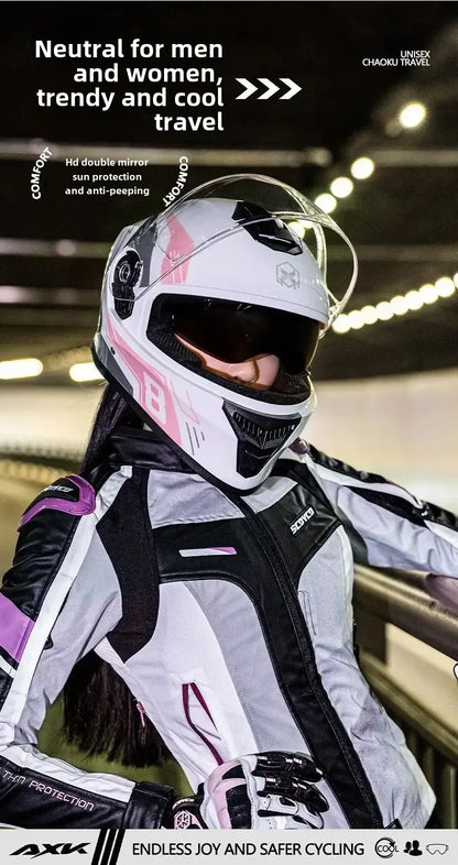 Unisex Motorcycle Helmet Winter Anti-Fog Warm Full Cover Helmet For Men And Women Electric Car Cycle Motorcycle Equipment Access