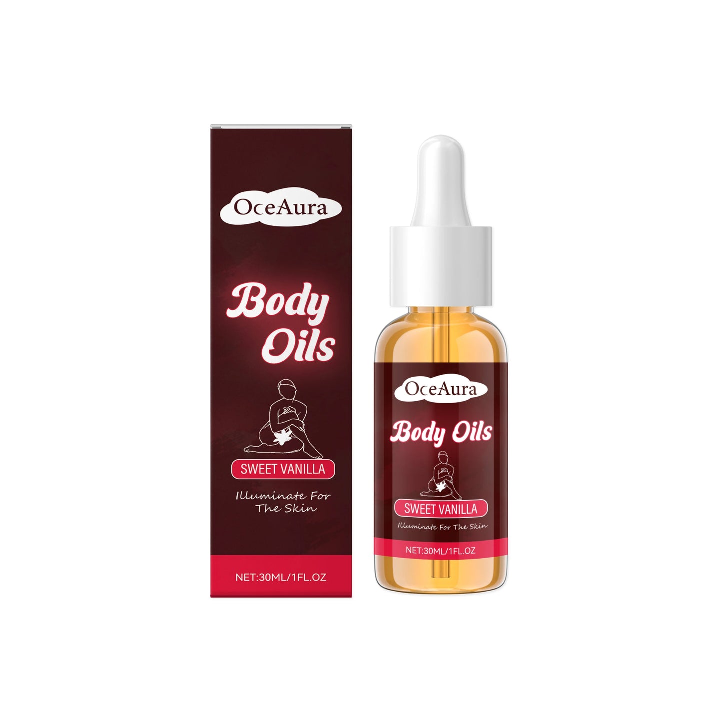 Vanilla Body Oil Improve Dryness Skin Increase Elasticity Relieve Roughness Hyaluronic Acid Body Oil Quick-Absorb Skin Care