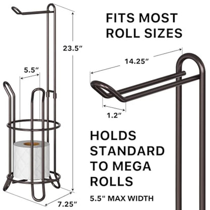 Bathroom Toilet Tissue Paper Roll Storage Holder Stand Bronze