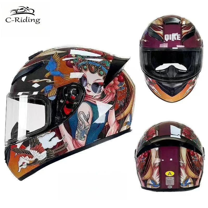Adult Helmets For Motorcycle Full Face Helmet HD Visors Capacete De Moto Capacetes DOT Approved