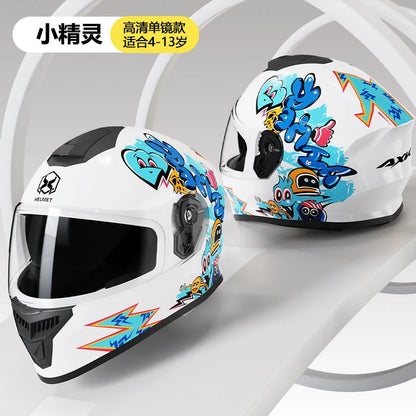 Children's Helmet Electric Car Cute Cartoon Four Seasons Universal Motorcycle Boys and Girls Safety Helmet 601