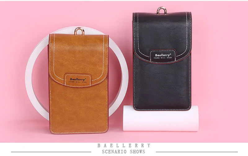 Korean edition phone bag New Baellerry fashion phone bag Buckle Crossbody Phone Bag Fashion Versatile Shoulder Bag