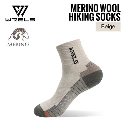 WRELS 1/3Pairs Merino Wool Socks Warm Thick Cushion Wool Socks Running Moisture Wicking Sports Socks Merino Wool Hiking Socks
