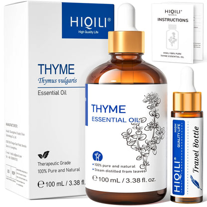 HIQILI Essential Oil Rose Geranium Lavanda Citronela Tea Tree vanille Body Oil Face Skin Care Massage 100ML/3.38fl.oz