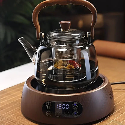 【2025 Trendsetter】Electric Ceramic Pot with Glass Handle - Home Use Tea Brewing and Water Heating Pot