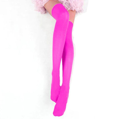 Women Skid-proof Knee Socks Winter Warm Comfortable Soft White Black Student Stockings Velvet Lengthening for Ladies
