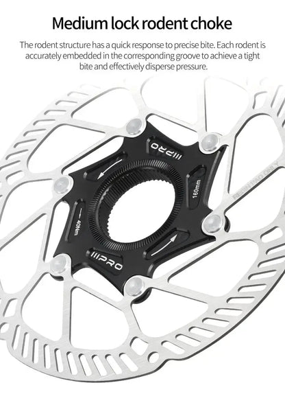 IIIPRO Bike Brake Floating Rotor 140/160/180/203mm Center Lock Brake Disc Ultralight High Strength abstract heat Disc Bike Part