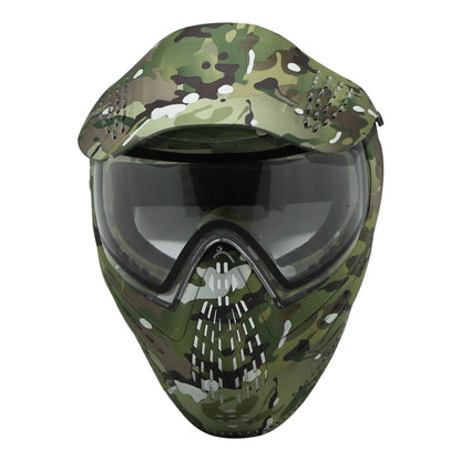 GREAT II Lotus Camo Tactical PAINTBALL MASK with Visor Airsoft Mask with DYE I4 Thermal Lens