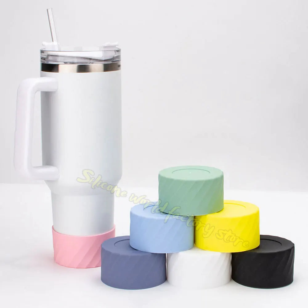 SW 40oz/30oz Silicone Cup Bottom Cover for Stanley Adventure Quencher Tumbler for IceFlow Flip Straw Water Bottle Sleeve 7.5/7CM