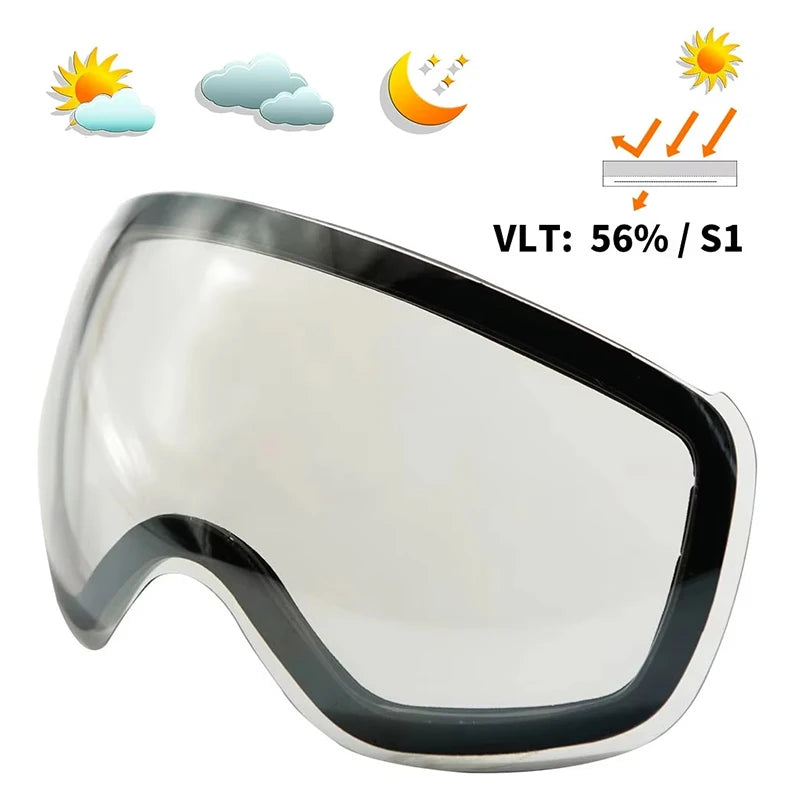 VECTOR OTG Ski Snowboard Goggles Women Men Skiing Eyewear UV 400 Snow Protection Glasses Adult Double Spherical Mirror Magnetic