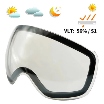 VECTOR OTG Ski Snowboard Goggles Women Men Skiing Eyewear UV 400 Snow Protection Glasses Adult Double Spherical Mirror Magnetic