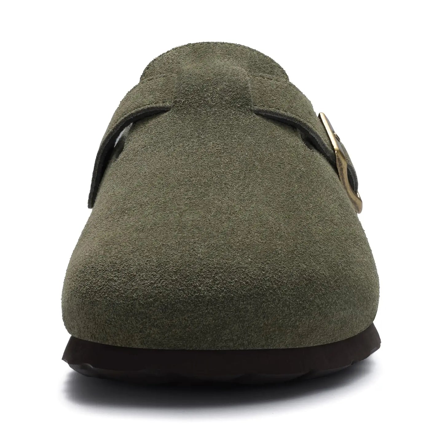 Kidmi New Cow Suede Women's Potato Shoes With Adjustable Strap Cork Insole Mules Outdoor Unisex Clogs Slippers With Arch Support