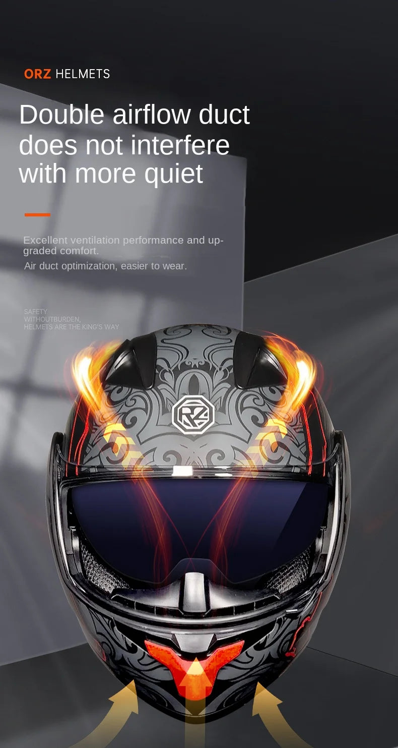 2025 High Quality Motorcycle Helmet Modular Flip Helmet Casco para Motos Dual Lens Full Helmet Casco para Motos DOT Approval