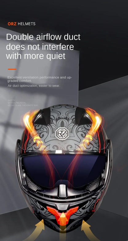 2025 High Quality Motorcycle Helmet Modular Flip Helmet Casco para Motos Dual Lens Full Helmet Casco para Motos DOT Approval