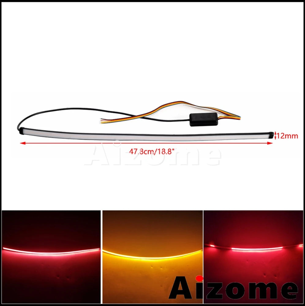 Motorcycle Rear Amber Sequentia Flowing Turn Signal LED Tidy Eliminator Brake Tail Lights For Suzuki Boulevard M109R M90 2006-up