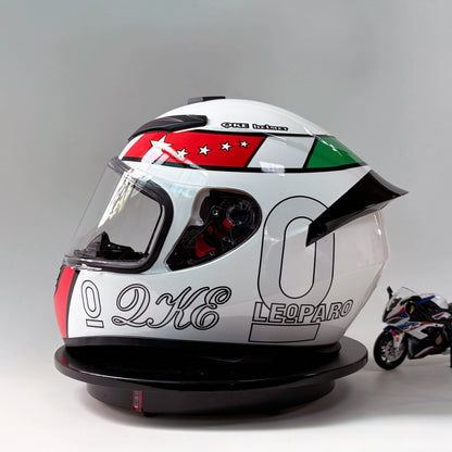 New Vintage Motorcycle Helmet Unisex Full Face Fog Proof Customizable Full Coverage Karting Helmet for Men And Women
