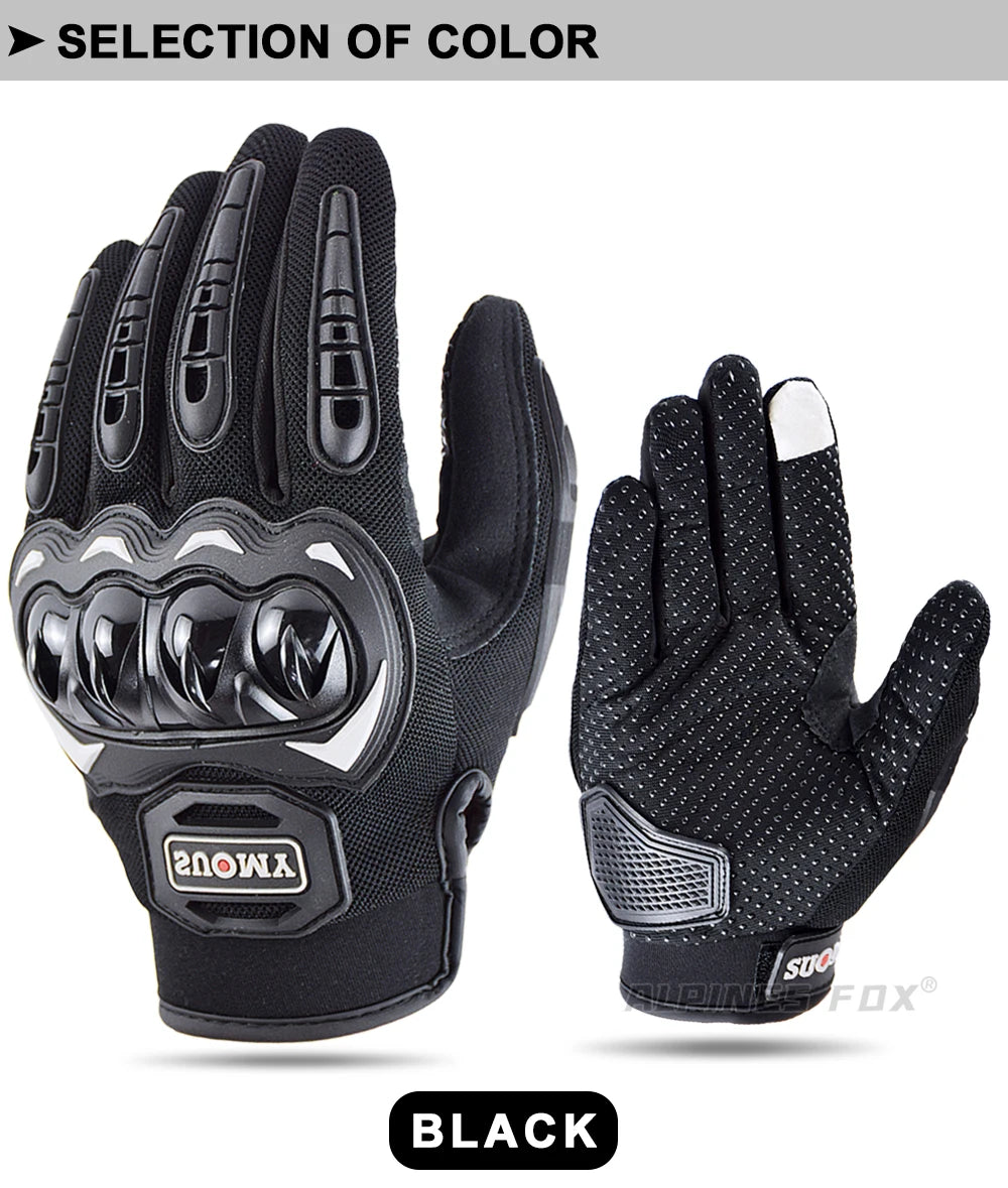 VEMAR Summer Motorcycle Gloves Men Black Full Finger Touchscreen Cycling ATV MTB Guantes Moto Luvas Bike Riding Glove Women Red