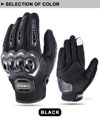 VEMAR Summer Motorcycle Gloves Men Black Full Finger Touchscreen Cycling ATV MTB Guantes Moto Luvas Bike Riding Glove Women Red