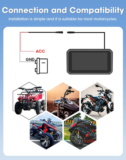 6.25 Inch Portable Quick Disassembly Motorcycle Carplay Android Auto GPS for Moto Navigation IP67 Waterproof IPS Display TPMS