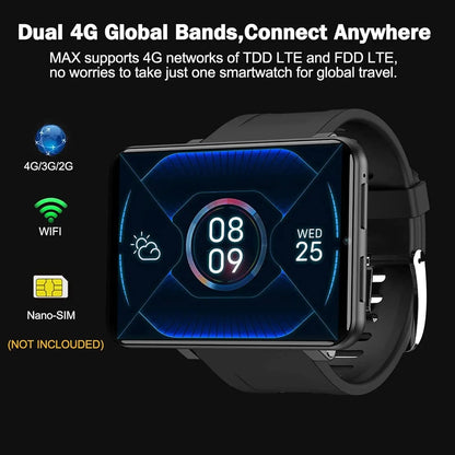 DM100 4G LTE Smart Watch 3GB RAM 32GB ROM 5MP Camera IPS 2700mah Battery 2.86 inch Screen Fitness Sports Sim Card Smartwatch Men