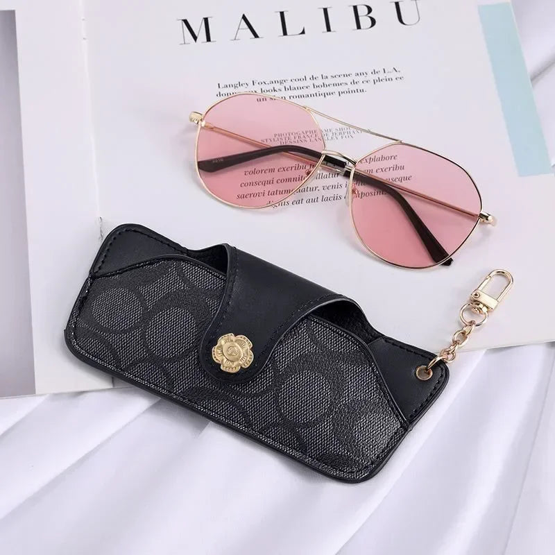 NEW Portable Glasses Case with Keychain - Protective Storage Bag for Myopia Glasses And Sunglasses - Daily & Travel Essential
