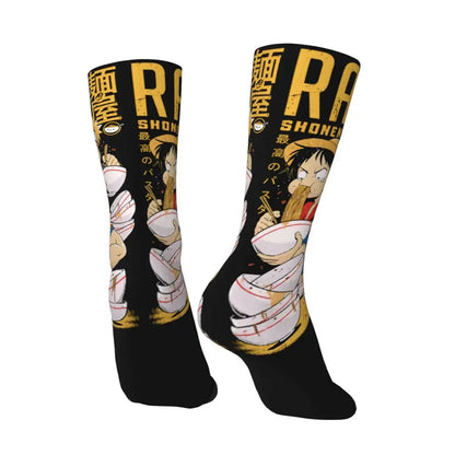 Fashion Men's Socks Harajuku Tony Tony Choppers Sock Luffys Zoros Trafalgar Law Anime Women's Socks Spring Summer Autumn Winter