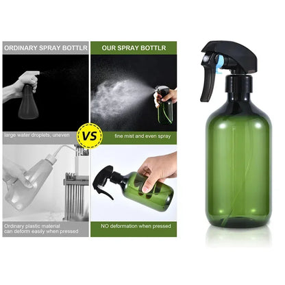 500Ml/16.9ounce spray bottle，Refillable Plastic Plant Sprayer，Can be used for plants、Detergent、Hairdressing、Gardening、Makeup