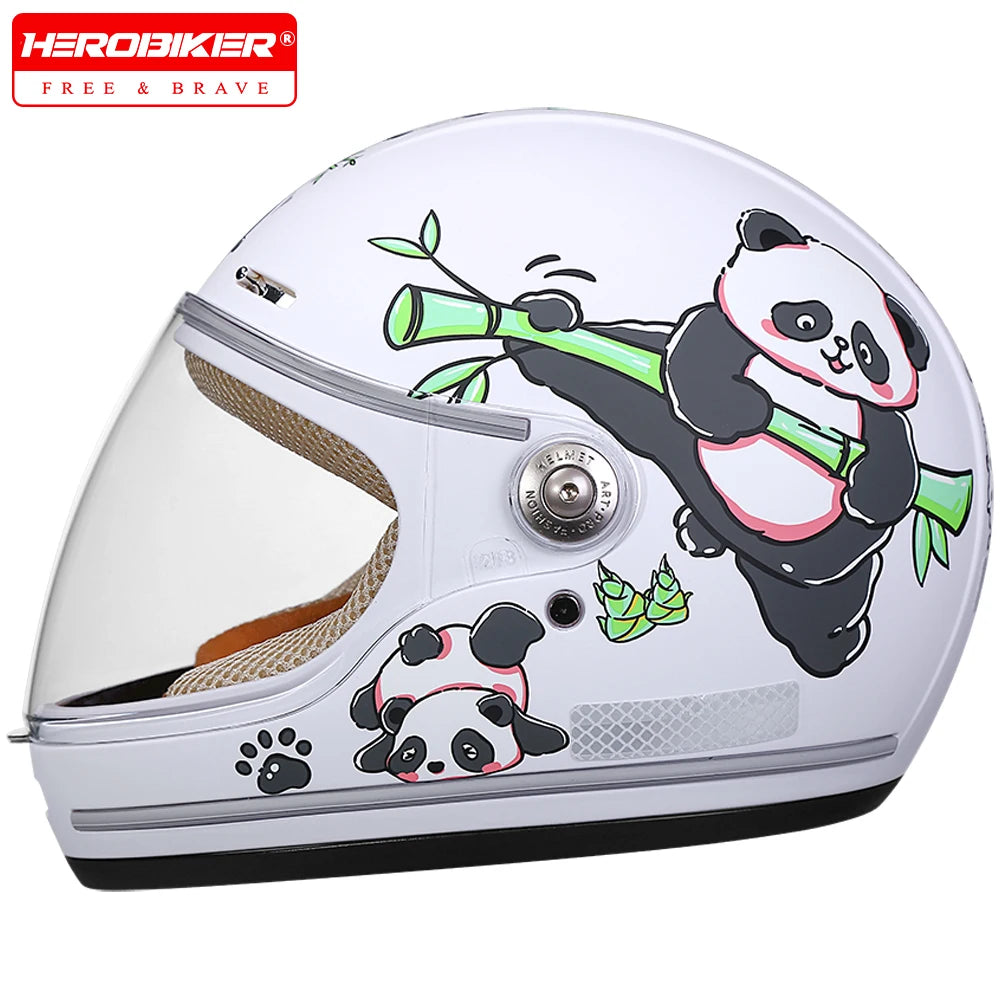 Children's Anti Fall Helmet Cute Cartoon Motorcycle Helmets Electric Bike Helmet Children's Moto Helmets Riding Full Helmet