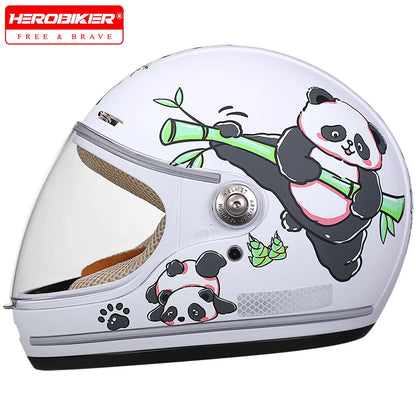 Children's Anti Fall Helmet Cute Cartoon Motorcycle Helmets Electric Bike Helmet Children's Moto Helmets Riding Full Helmet