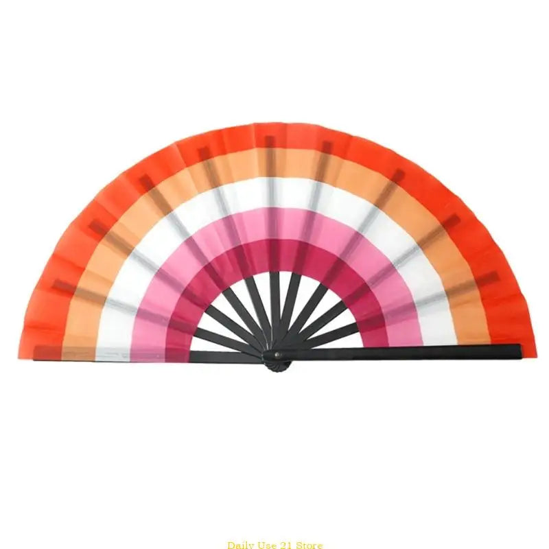 Rainbows Folding Fan Colourful Fan LGBTs Gay Prides Party Summer Music Festival