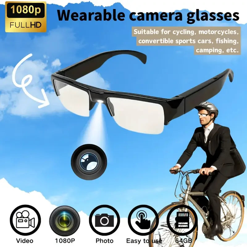 Portable 1080P HD Mini Glasses With Camera Video Recorder Wearable glasses Camera Outdoor Sports DV DVR Surveillance Camcorder