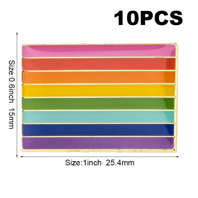 10pcs a lot Philadelphia Pride Badges LGBT Pin Metal Rainbow Badge Pins Gay Pride Lapel Pinback