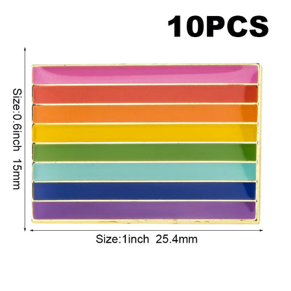 10pcs a lot Philadelphia Pride Badges LGBT Pin Metal Rainbow Badge Pins Gay Pride Lapel Pinback