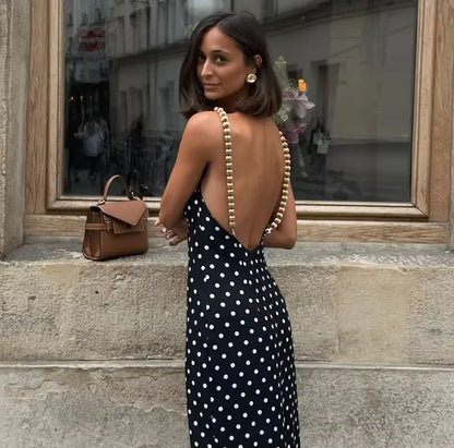Elegant Black Maxi Dress Sleeveless Slim Fit With Gold Chain Detail Dresses Evening Party Formal Events Chic Floor-length Gown