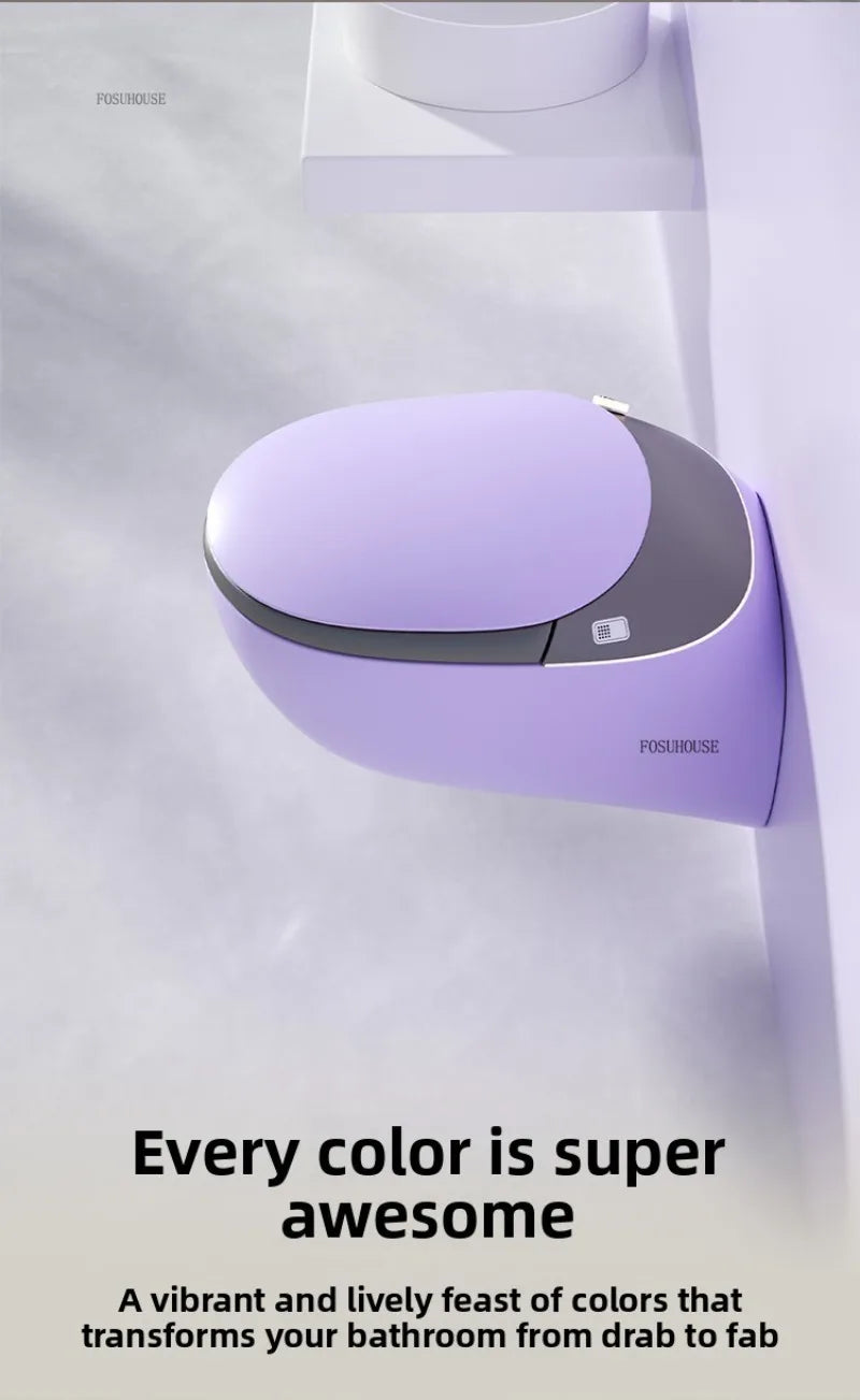 A50 Automatic Color and Black Smart Toilet for Bathroom Fixture Home Wall-mounted Wc Toilets with Tank Automatic Flip