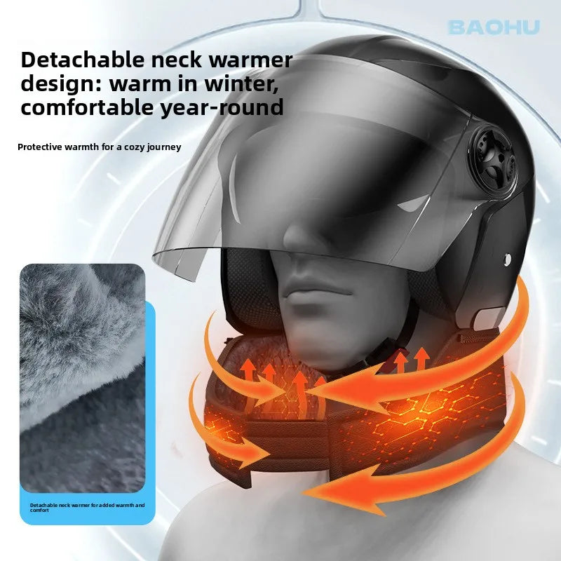 Motorcycle Electric Bicycle Men's and Women's Universal Safety Helmet Winter All Season Universal Half Helmet helm motorcycle