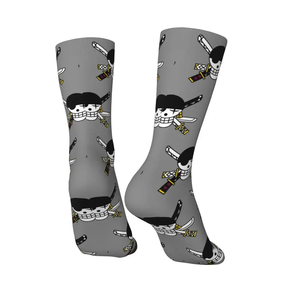 Fashion Men's Socks Harajuku Tony Tony Choppers Sock Luffys Zoros Trafalgar Law Anime Women's Socks Spring Summer Autumn Winter