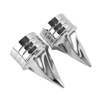 Motorcycle Front Twisted Axle Nut Covers Spike Axle Caps Fit For Harley Touring Sportster Dyna Street Glide Road King Road Glide