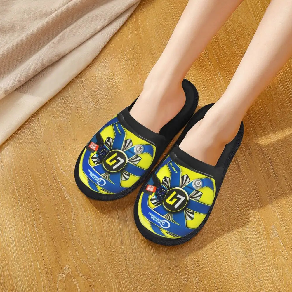 Custom British Lando Norris Racing Driver Guest Slippers for Spa Women House Slipper